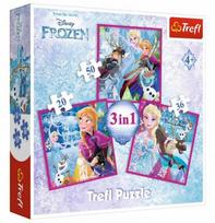 frozen puzzle - Dėlionė Trefl Frozen 34832, 3in1, 106 dalių - 5 nuotrauka