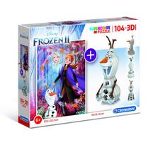 frozen puzzle - Dėlionė Clementoni Frozen 3D 20170, 104 dalių - 1 nuotrauka
