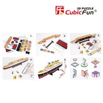 cubicfun 3d puzzle - 3D dėlionė Cubicfun Titanic T4012H, 35 dalių - 7 nuotrauka