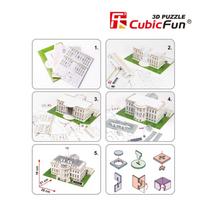 cubicfun 3d puzzle - 3D dėlionė Cubicfun The White House 3D, 64 dalių - 6 nuotrauka