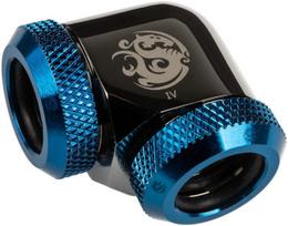 BitsPower Black Sparkle / Royal Blue Enhance 90-Degree Dual Multi-Link Adapter For OD 12MM