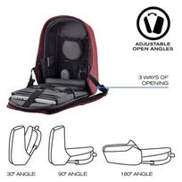 xd design bobby kuprine - XD Design Bobby Hero Anti-Theft Backpack Small Red - 9 nuotrauka