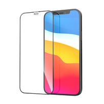 ekranas iphone 12 pro - Fusion Accessories "5D Full Glue Tempered Glass Apple iPhone 12 / 12 Pro" Black - 1 nuotrauka