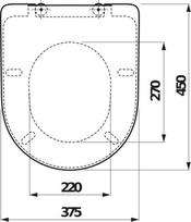 universalus klozeto dangtis - Unitazo dangtis Laufen Pro 8.9395.9, 37,4 x 44,3 cm - 2 nuotrauka