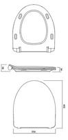 cersanit parva - Unitazo dangtis Cersanit K98-0136, 35,6 x 40,1 cm - 4 nuotrauka