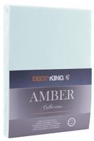 DecoKing Amber Bedsheet 120-140x200 Frozen Blue