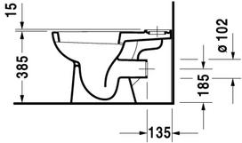 pastatomi unitazas - Unitazas Duravit D-Code, 355x650 mm - 2 nuotrauka