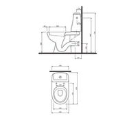 ermitazas klozetai - Unitazas Kolo Solo 79218000, su dangčiu, 355x670 mm - 2 nuotrauka