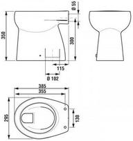 unitazas vertikalus - Unitazas Jika Baby, 295x385 mm - 2 nuotrauka