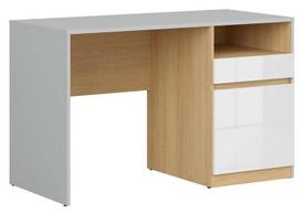 kampine rasomasis stalas - Rašomasis stalas Black Red White Nandu Gray/Oak/White - 3 nuotrauka