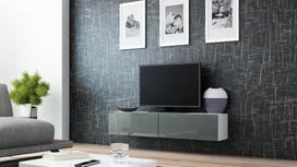 Cama Meble Vigo 140 TV Stand White/Grey Gloss