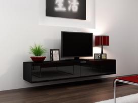Cama Meble Vigo 180 TV Stand Black/Black Gloss