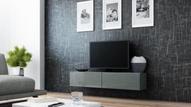 Cama Meble Vigo 140 TV Stand Grey/Grey Gloss