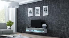 Cama Meble Vigo New 140 TV Stand White/Grey Gloss