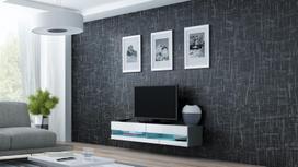 Cama Meble Vigo New 140 TV Stand Grey/White Gloss