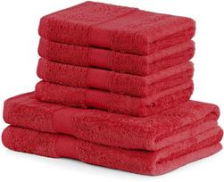 DecoKing Bamby Towel Set 6pcs Dark Red