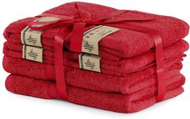 vonios ranksluosciai 70 140 - DecoKing Bamby Towel Set 6pcs Dark Red - 2 nuotrauka