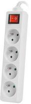 ilgintuvas 1,5m - Lanberg Power Strip 1.5m White PS1-04E-0150-W - 4 nuotrauka