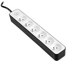 Tracer Power Strip Zebra 1.5m 6 sockets