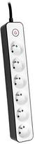 ilgintuvas 1,5m - Tracer Power Strip Zebra 1.5m 6 sockets - 3 nuotrauka