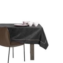 staltiese 120x120 - AmeliaHome Gaia Tablecloth PPG Dark Grey 120x120cm - 5 nuotrauka