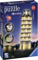 ravensburger 3d puzzle - RAVENSBURGER Pizos bokštas, naktinis leidimas, 216 d., 12515 - 1 nuotrauka