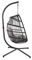 pakabinama kede - Home4you Yoyo Hanging Chair With Pillow Grey - 2 nuotrauka