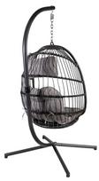 pakabinama kede - Home4you Yoyo Hanging Chair With Pillow Grey - 3 nuotrauka