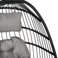 pakabinama kede - Home4you Yoyo Hanging Chair With Pillow Grey - 5 nuotrauka