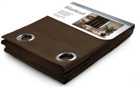AmeliaHome Blackout Curtains Dark Brown 140x175cm