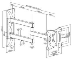 monitoriu laikiklis 100x100 - Maclean Mount For TV 13 - 27" Black - 4 nuotrauka