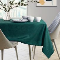 zalia staltiese - AmeliaHome Gaia Tablecloth Bottlegreen 120x260cm - 4 nuotrauka