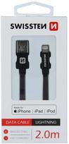 apple laidu - Swissten Textile Fast Charge USB To Apple Lightning Cable 2m Black - 2 nuotrauka