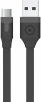 ikrovikliai type 2 - Muvit Flat USB To USB Type-C Cable 2m Black - 1 nuotrauka