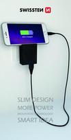 telefono pakrovejas - Swissten Premium Dual USB QC3.0 Travel Charger 23W Black - 2 nuotrauka