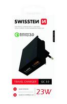 telefono pakrovejas - Swissten Premium Dual USB QC3.0 Travel Charger 23W Black - 3 nuotrauka