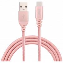 usb data cable - Tellur Kevlar USB To USB Type-C Cable 1m Rose Gold - 2 nuotrauka