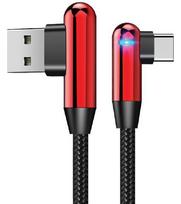 Evelatus L-Shape USB To USB Type-C Cable Red