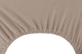 paklode su guma 120x200 - DecoKing Amber Bedsheet 100-120x200 Cappuccino - 3 nuotrauka
