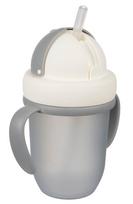 gertuve su siaudeliu - CANPOL BABIES puodelis su silikoniniu šiaudeliu 210ml Matt, pilkas 9m+, 56/522_grey - 1 nuotrauka