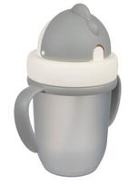 gertuve su siaudeliu - CANPOL BABIES puodelis su silikoniniu šiaudeliu 210ml Matt, pilkas 9m+, 56/522_grey - 3 nuotrauka