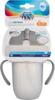 gertuve su siaudeliu - CANPOL BABIES puodelis su silikoniniu šiaudeliu 210ml Matt, pilkas 9m+, 56/522_grey - 7 nuotrauka