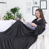 pilkas pledas - DecoKing Lazy Blanket Charcoal 150x180cm - 2 nuotrauka