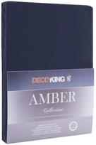 DecoKing Amber Bedsheet 120-140x200 Navy Blue