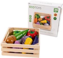 medines darzoves - EcoToys Wooden Chopping Vegetables - 2 nuotrauka