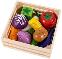 medines darzoves - EcoToys Wooden Chopping Vegetables - 4 nuotrauka