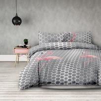 patalyne 155x220 - AmeliaHome Basic Flamingo Light Bedding Set 155x220/80x80 - 1 nuotrauka
