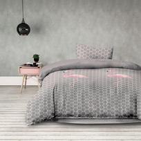 patalyne 155x220 - AmeliaHome Basic Flamingo Light Bedding Set 155x220/80x80 - 2 nuotrauka