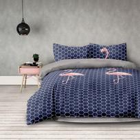 uzvalkalas 80x80 - AmeliaHome Basic Flamingo Dark Bedding Set 155x220 2pcs/80x80 2pcs - 1 nuotrauka