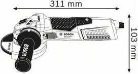 bosch kampinis slifuoklis - Kampinis šlifuoklis Bosch GWS 17-150 CI - 2 nuotrauka